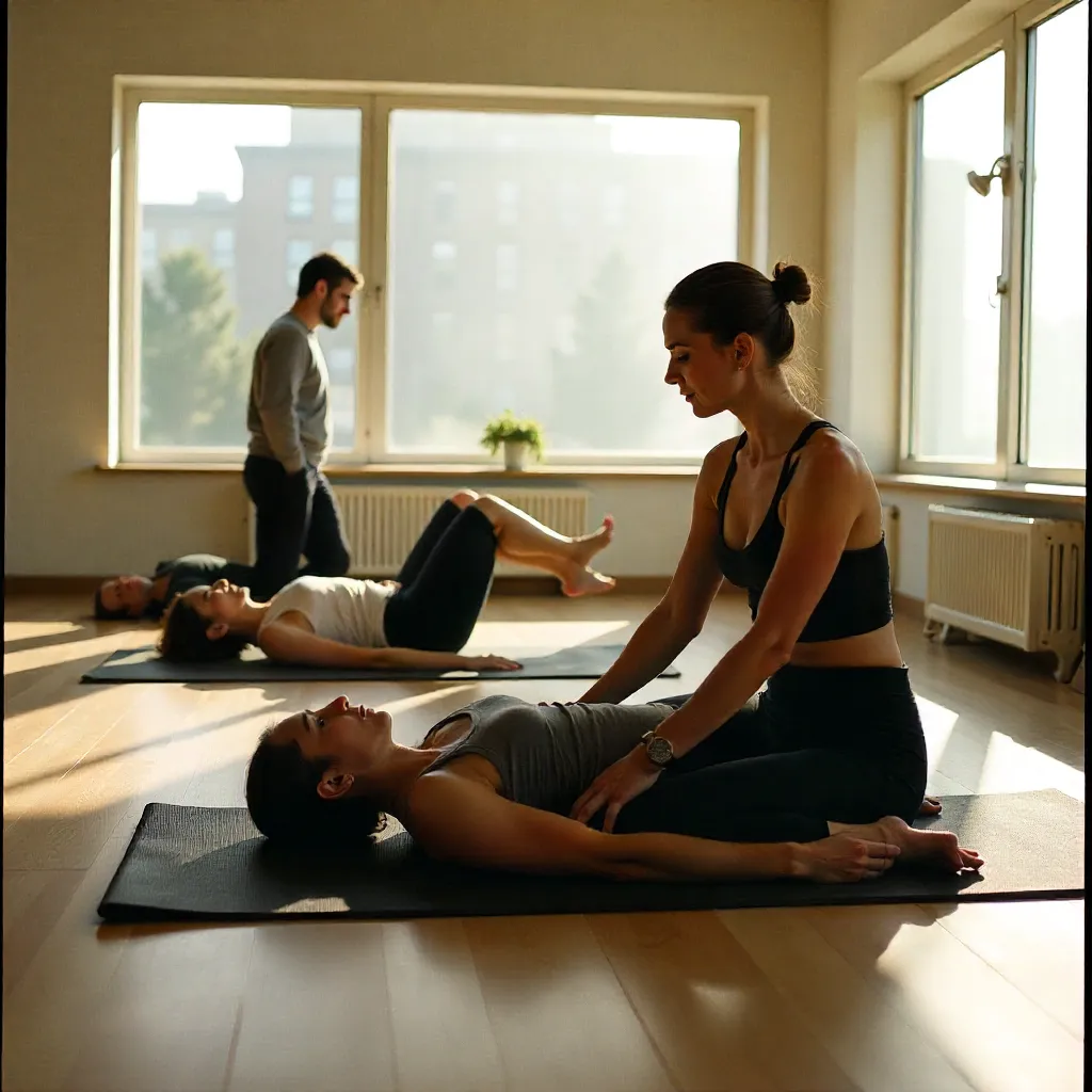 Pilates equipment in modern studio